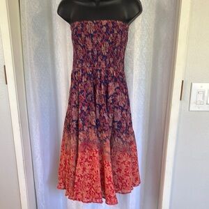 FREE PEOPLE STRAPLESS STRETCH SMOCKED Dress SZ: XS